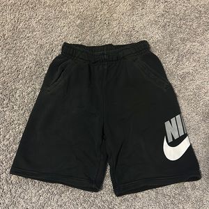 Black Nike fleece shorts